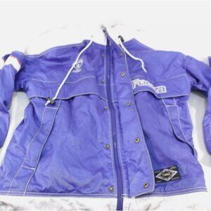 FUERZA ATHLETIC DURABLE BLUE ZIP szLARGE INSULATED WINDBREAKER JACKET NA 110248